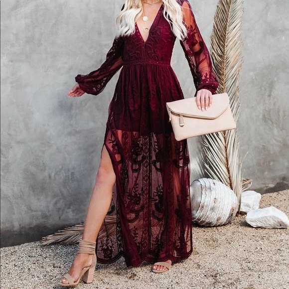 Lace Maxi Dress - Picture 2 of 3